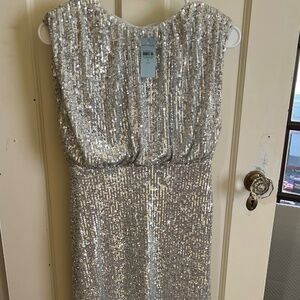 Ann Taylor Size 0P silver dress